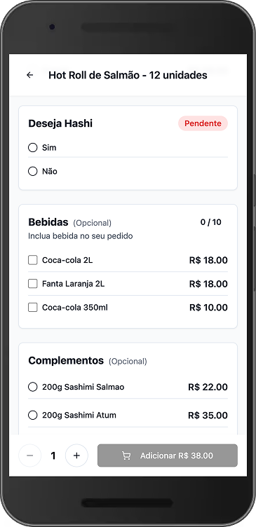 Complementos Personalizáveis