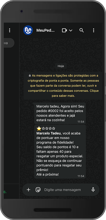 Notificações no WhatsApp